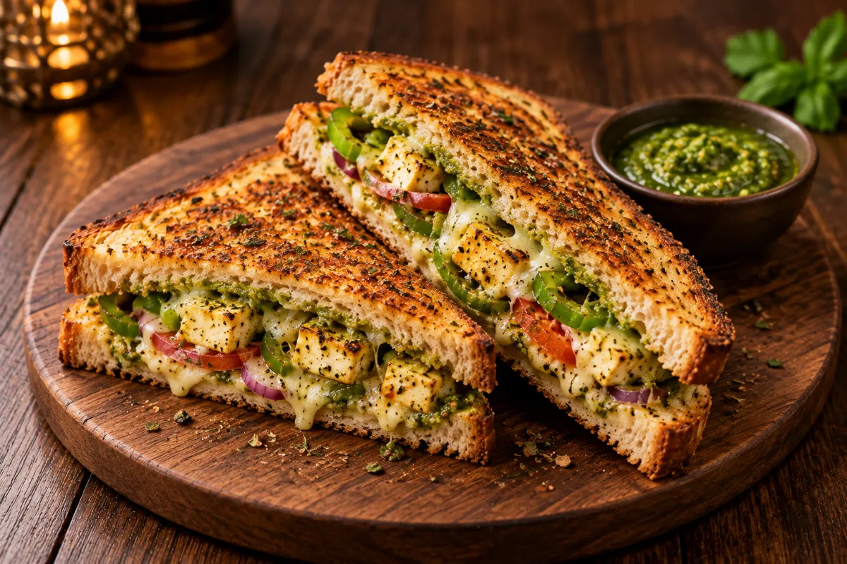 Pesto Paneer Sandwich